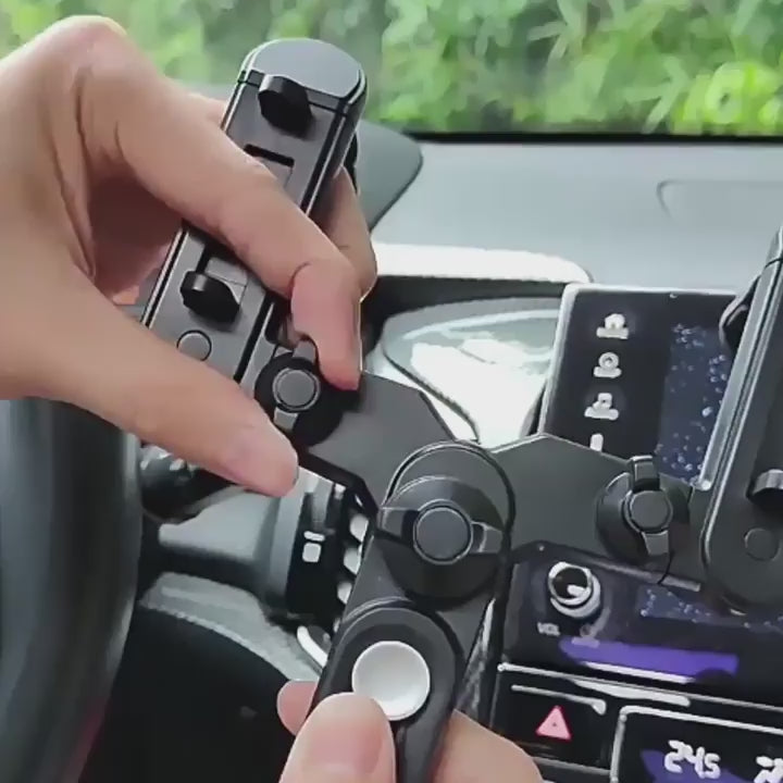 Support de téléphone sur fixation de rétroviseur