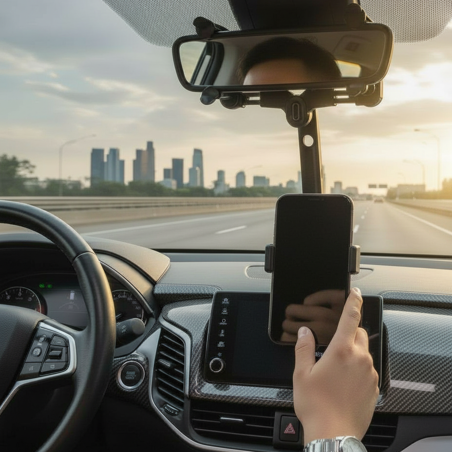 Support de téléphone | Pour rétroviseur universel