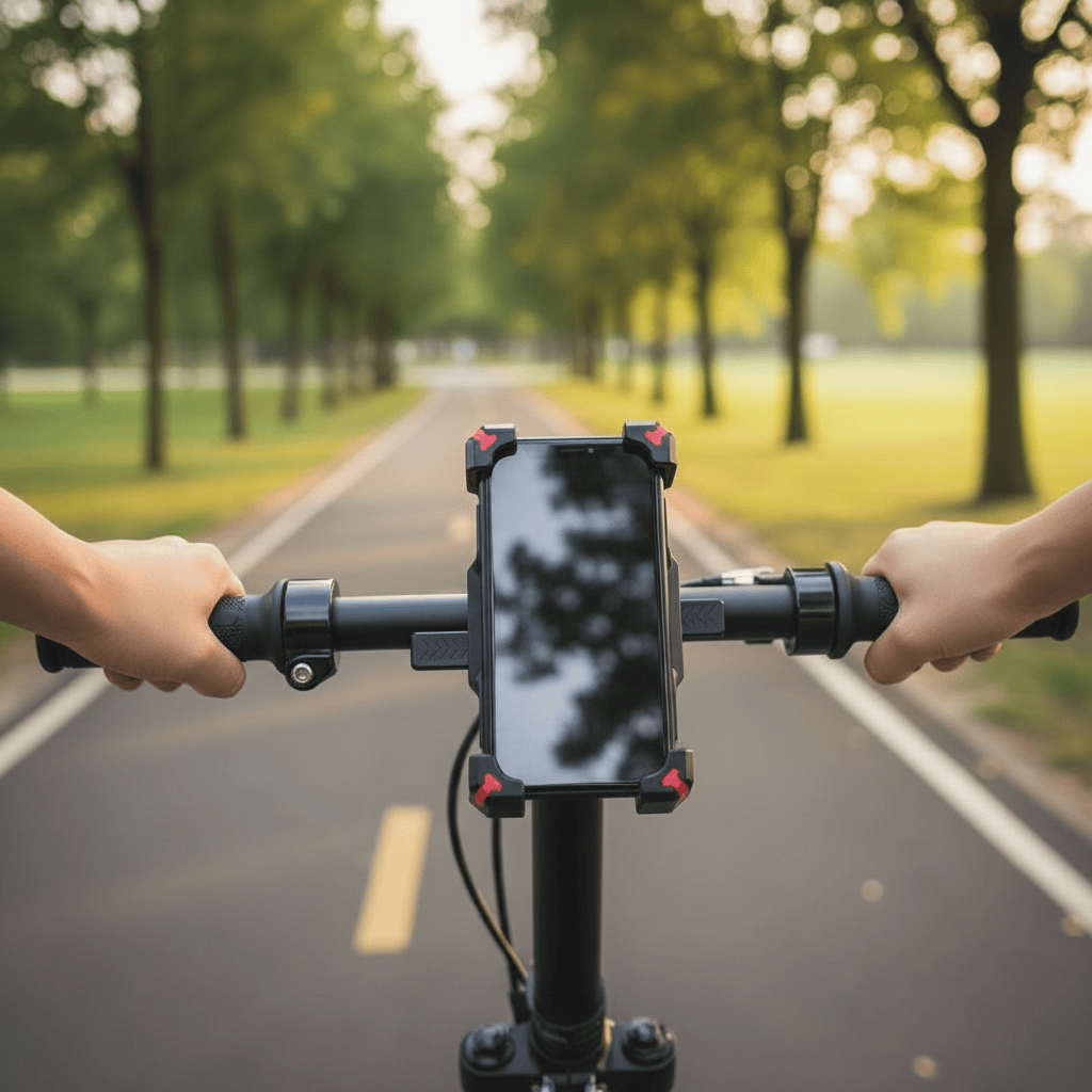 Support Telephone Trottinette Rouge