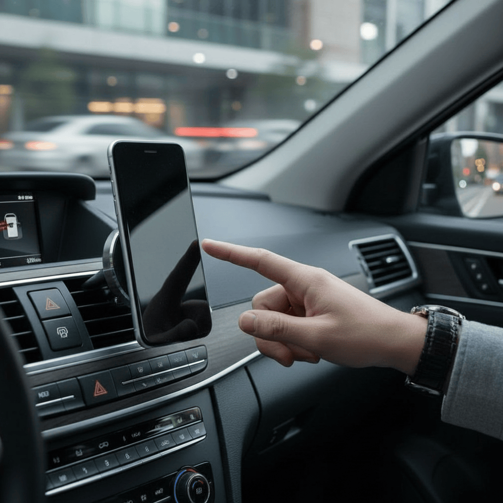 Support Telephone Voiture Ventilation Ronde