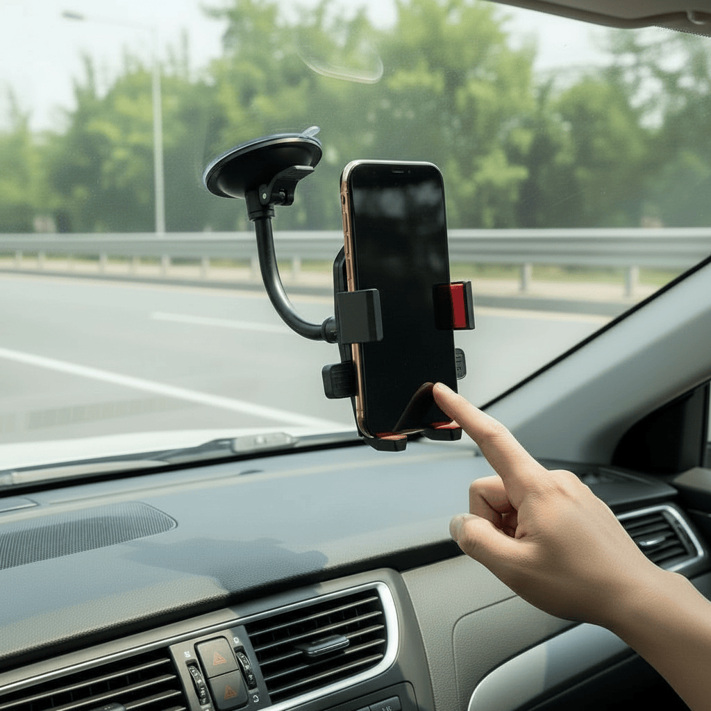 Support Telephone Voiture Ventouse Pare Brise